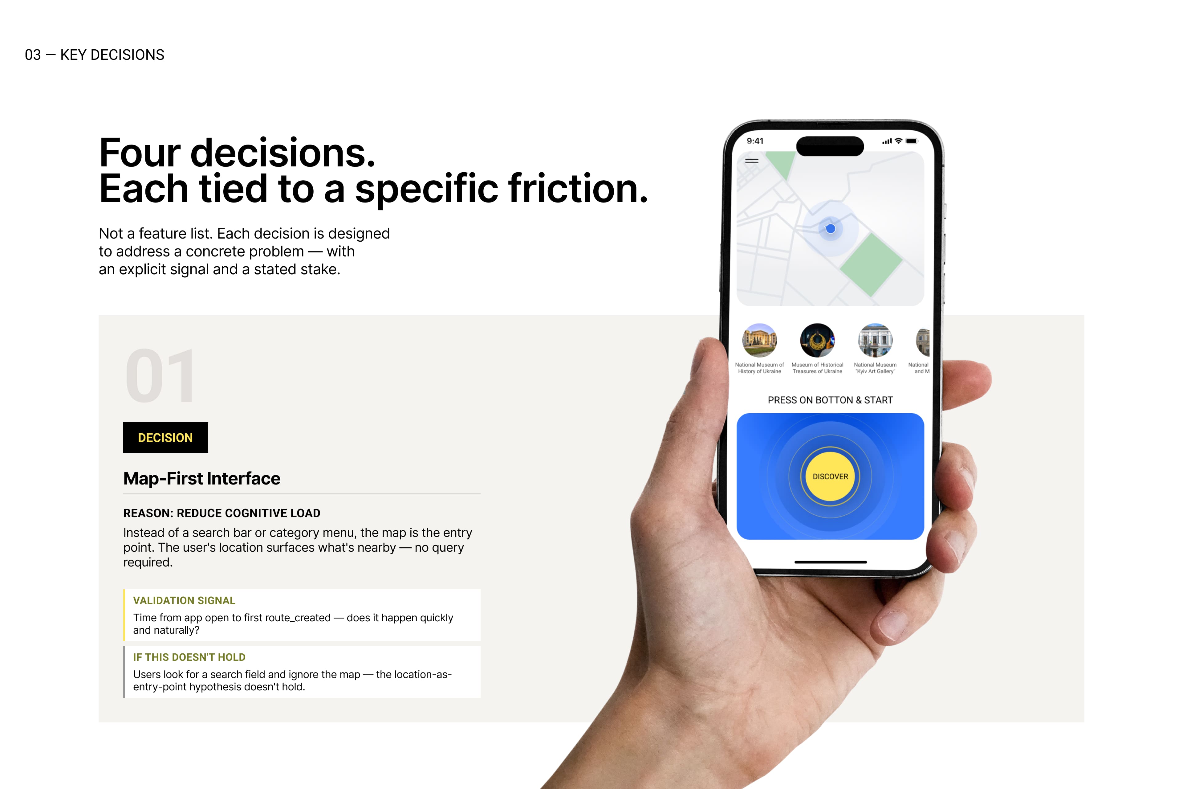 MVP structured to test one behavior: does a user build a cultural route